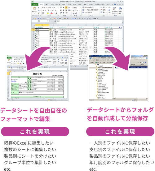 ＠驚きで帳表を作成